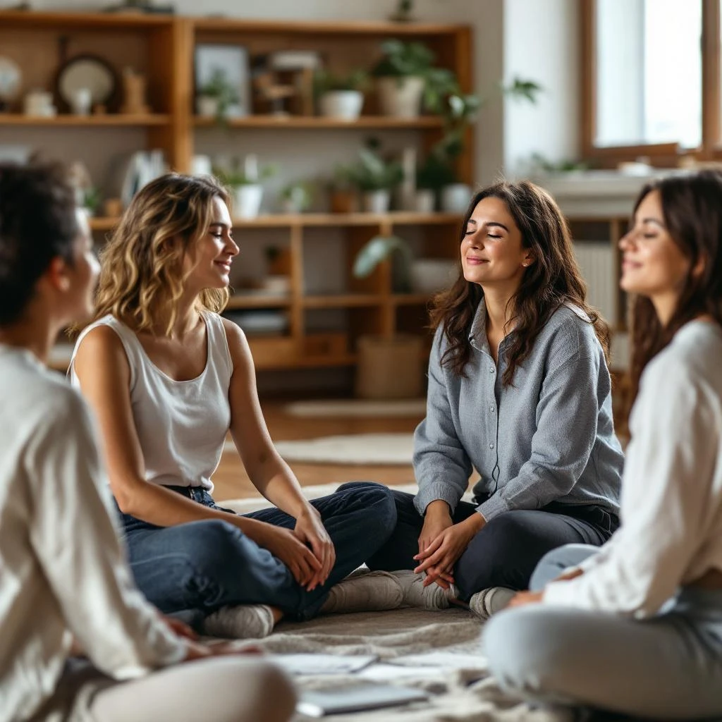 Docentes en sesión de bienestar
